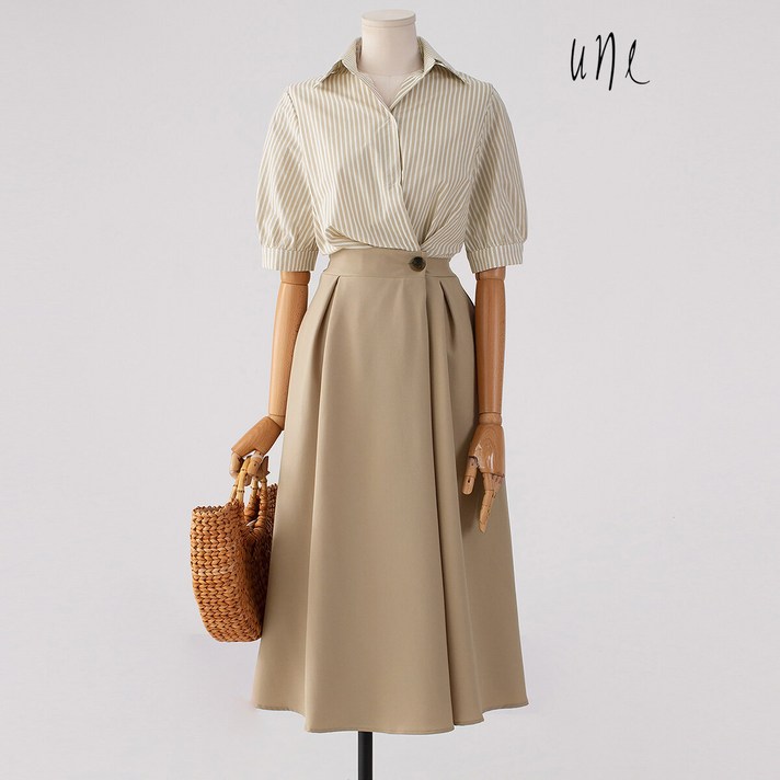 윈 UNE모던패턴 랩스타일원피스