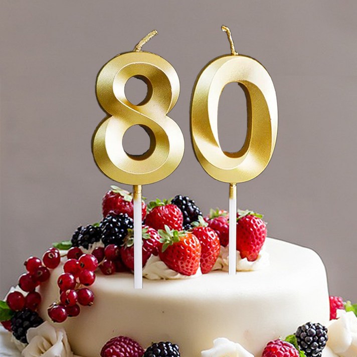 빅사이즈 생일초 케이크픽 특이한 메탈릭 골드 숫자초, 80, 1세트, 30g 빅사이즈 생일초 케이크픽 특이한 메탈릭 골드 숫자초, 80, 1세트, 30g
