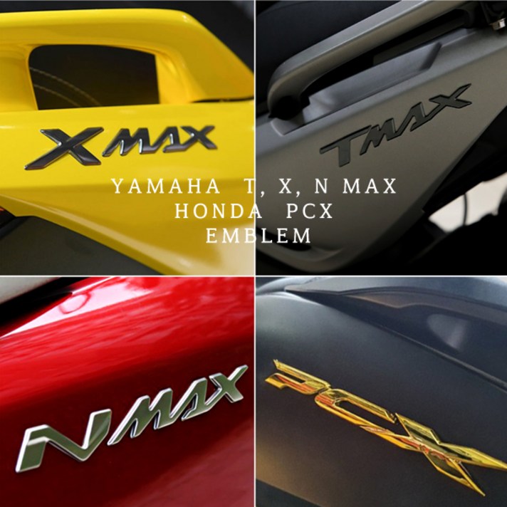 야마하 T X N MAX 혼다 PCX 이니셜 엠블럼 바이크 스쿠터 엠블럼, B타입XMAX04.골드, 1개