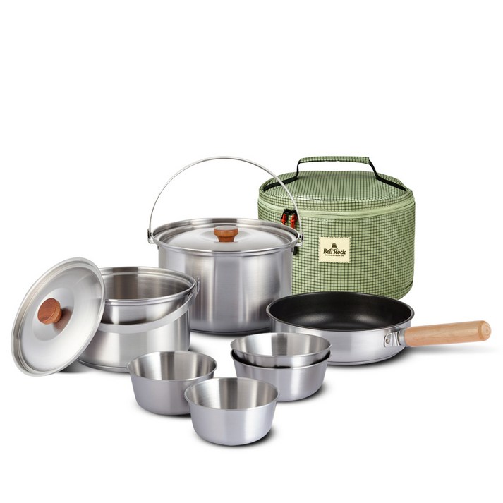 벨락 S9 코펠 코팅팬 세트  전용가방, 혼합 색상, 1세트