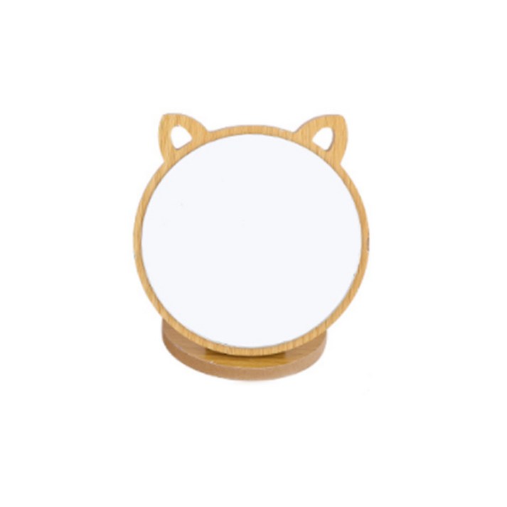 커몽커몽 우드 탁상 거울 고양이 소, 단일색상 20221225