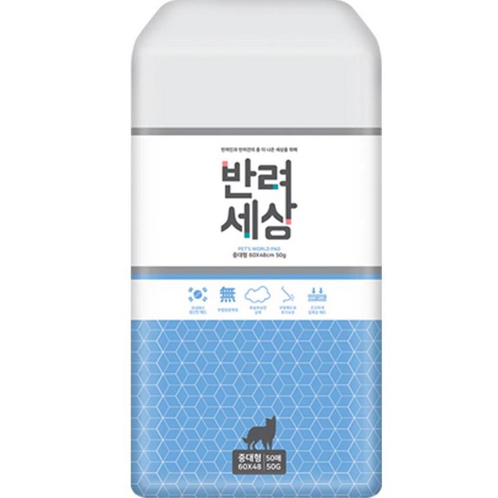 반려세상 강아지 배변패드 표준형, 50개입, 1개