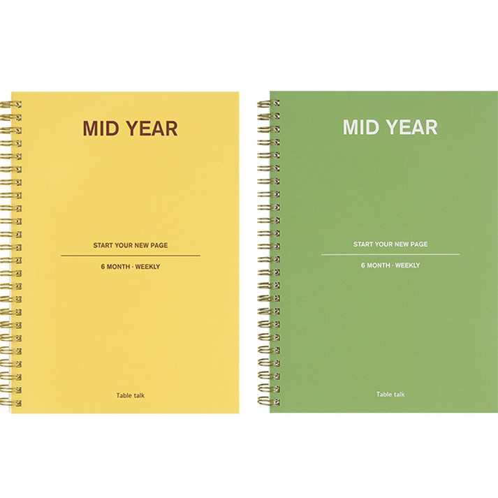 테이블토크 안테나샵 만년형 6개월 미드이어 위클리 플래너 A5