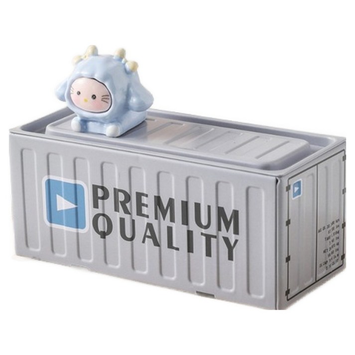 네이처타임즈 컨테이너 수납 보관함, 그레이, 1개