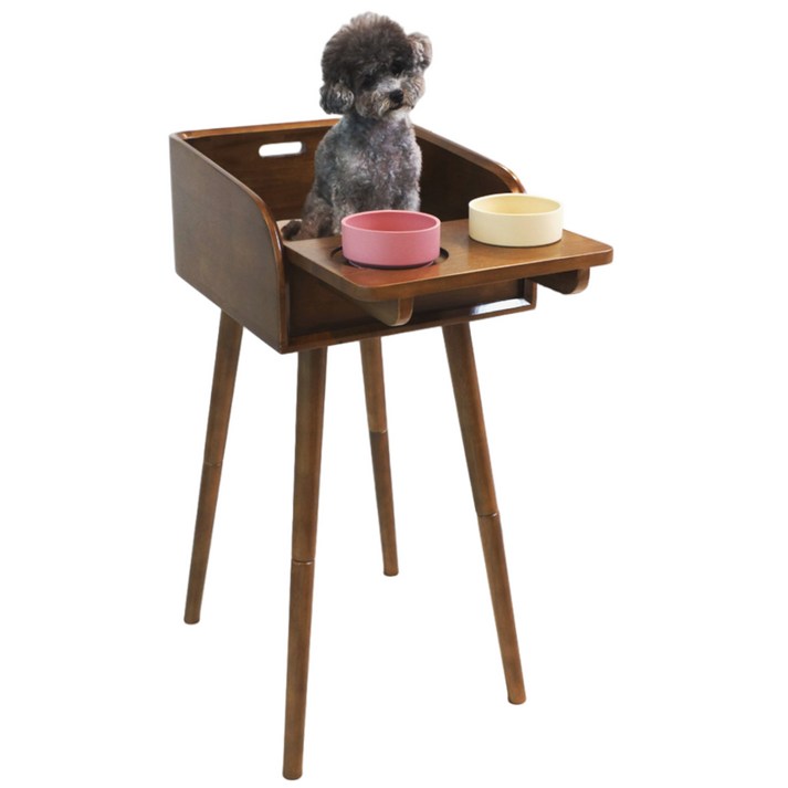 [리틀바우] 강아지 원목 식탁의자 하이체어 댕댕체어