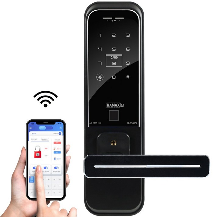 IoT WiFi 스마트 도어락 무타공 M750 원격제어 앱제어, M750IW원격제어 IoT WiFi 스마트 도어락 무타공 M750 원격제어 앱제어, M750IW원격제어