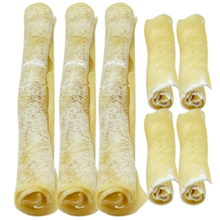 멍냥까까 한우우피롤다양한 사이즈100자연산우피치석제거스트레스해소오래먹는껌100국내산수제간식우피말이, 5개, 110g, L