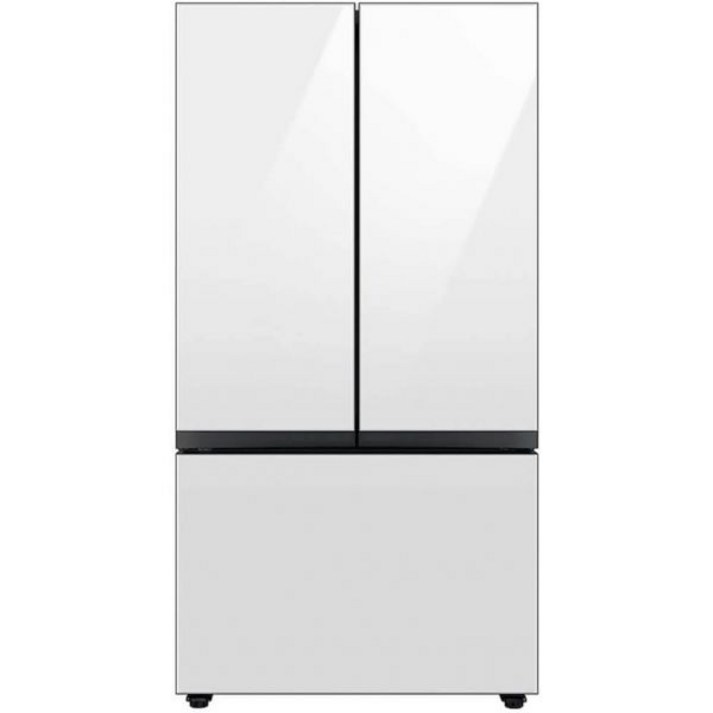 삼성 RF30BB620012 30 Cu. 맞춤형 화이트 글래스 3도어 프렌치 도어 냉장고
