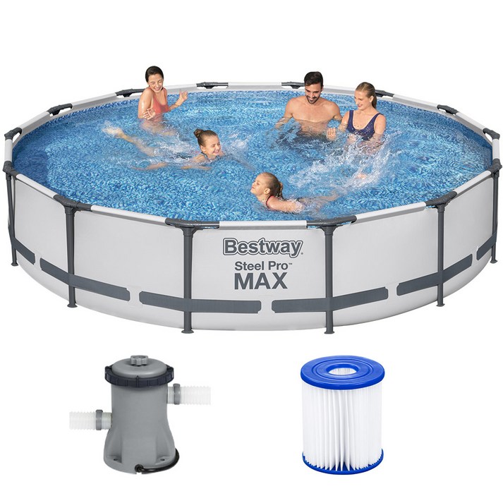 베스트웨이 대형 원형기둥 풀장 여과기세트 BW56595 427x84cm, 단품, 1개