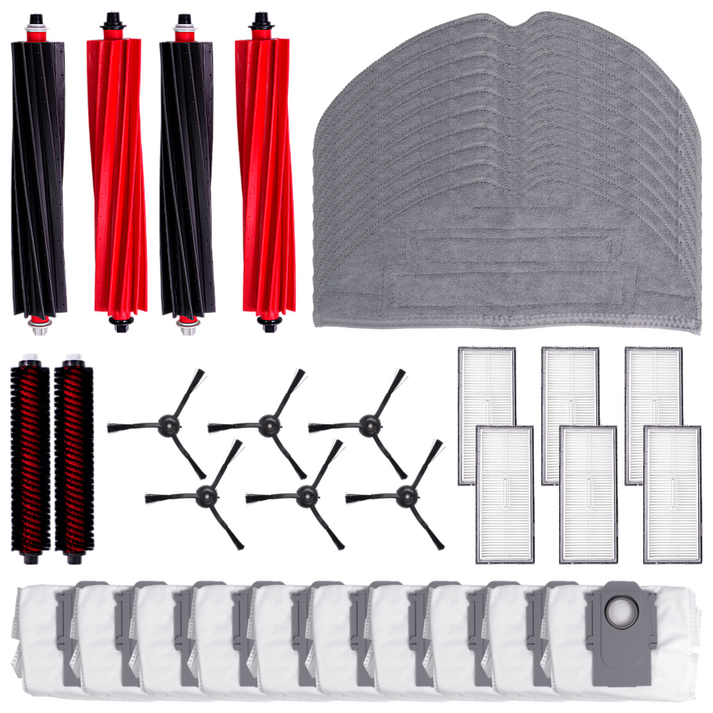 호환 로보락 S8 Pro Ultra 소모품 부품 교체 먼지봉투 필터 브러쉬 1년 구성품, 1세트, 1년패키지