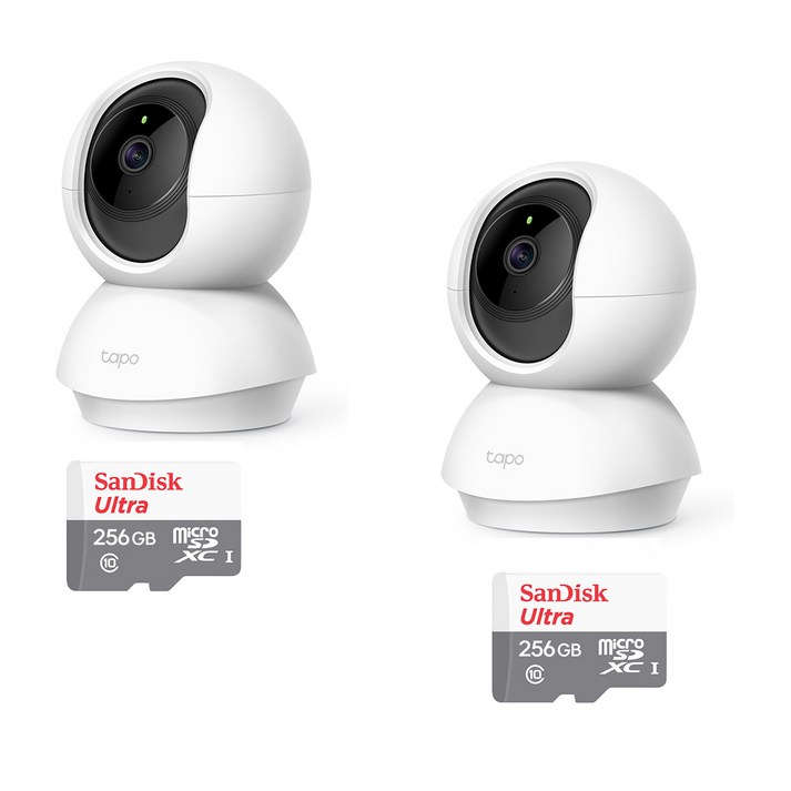11 총2대 티피링크TC71 300만화소 360도회전 실내무선카메라 홈CCTV 야간흑백전환, 선택5 Tapo TC71메모리카드256G2대, 2개