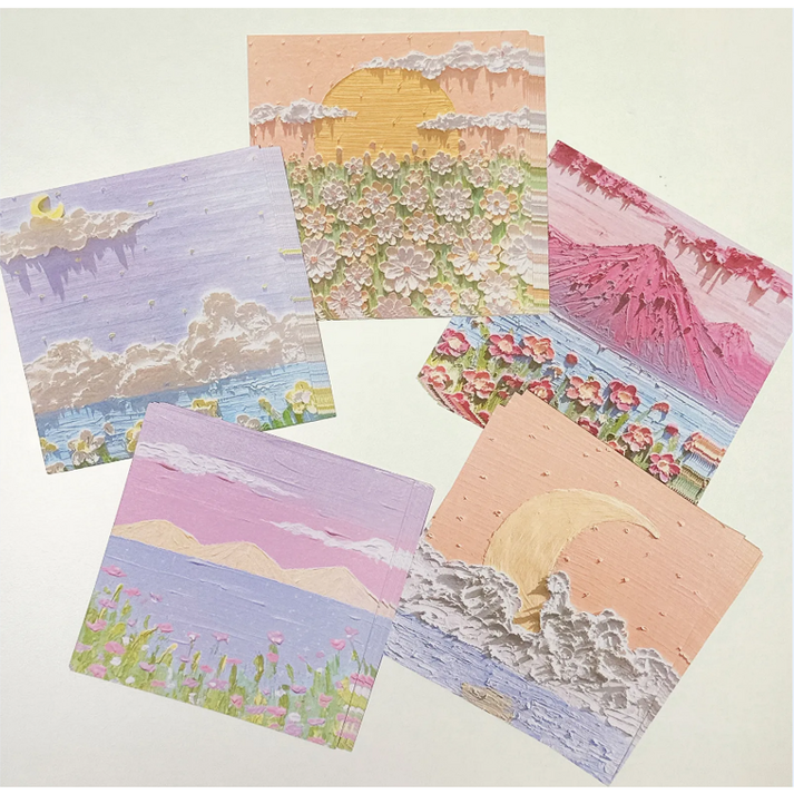 툴바이트 대용량 오일파스텔 꽃구름 색종이