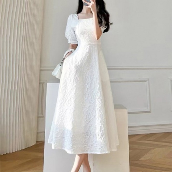 페리엠 롱원피스 반팔원피스 슬림핏 고급스러움 여름원피스 럭셔리 벨론드원피스