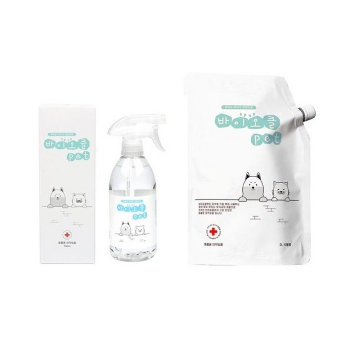 바이오클펫 반려동물 탈취제 500ml/2L 강아지 고양이 냄새제거 무색 무취 무방부제