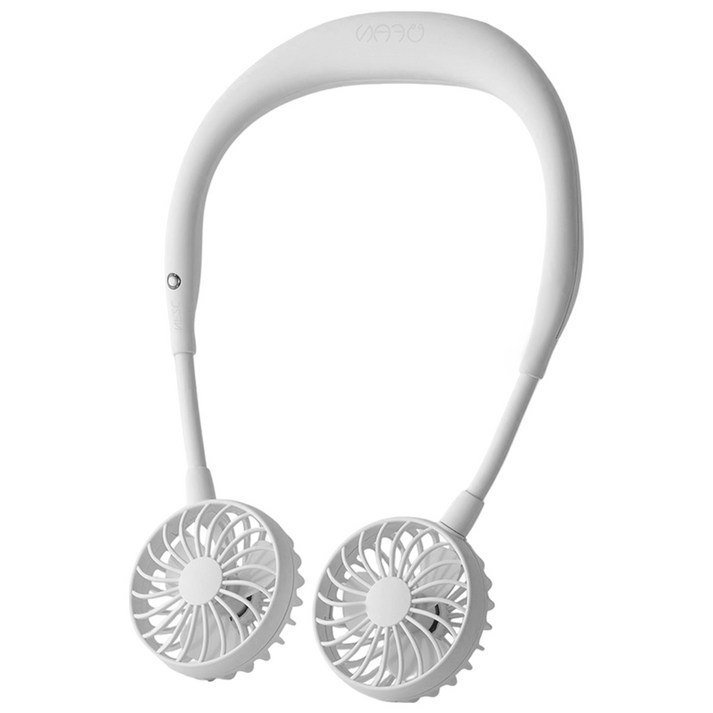 블루아이디 무선 넥밴드 휴대용 목 선풍기 140g 초경량, 화이트, BINF2W