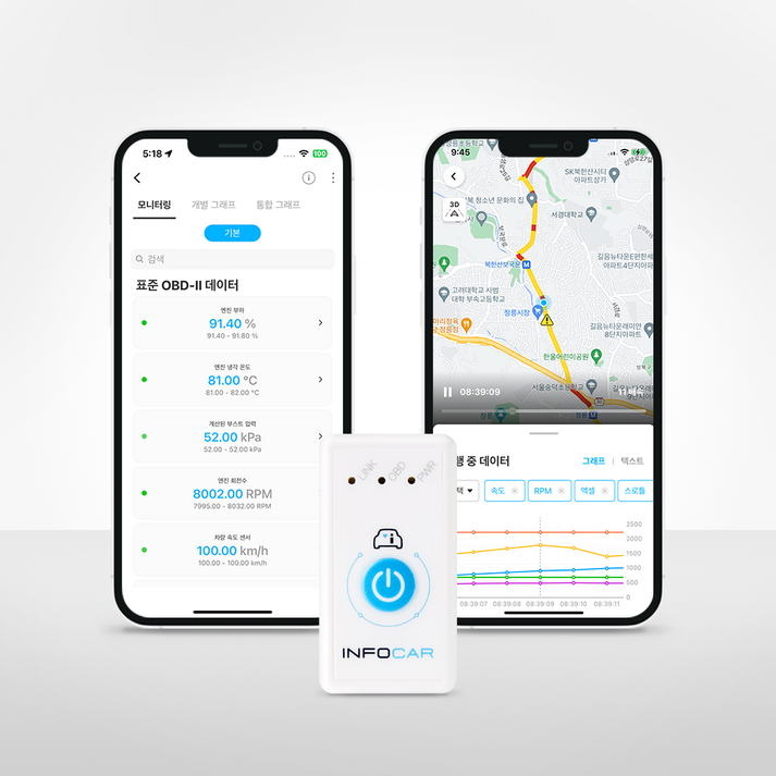 인포카 스위치 자동차 스캐너 IO180-OH android, iOS동시호환 OBD2 / ELM327 / 자동차 진단기