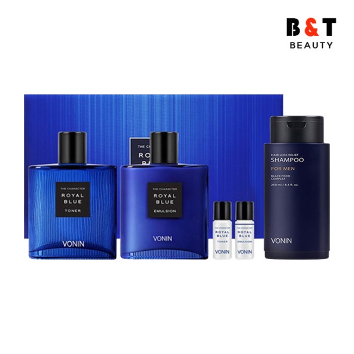 보닌 캐릭터 로열 블루 3종 기획세트 (토너 + 에멀전 + 샴푸 + 5ml x2), 단품