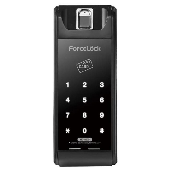 [카이저 플러스] 시큐락 (Secu Lock) ND-225CH)가로형 지문인식 디지털 도어락 스마트 보조키 도어록, 고객직접설치, ND-S220(CH) 가로형