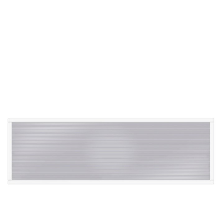 타공판닷컴 클리어 아일랜드 폴리카보네이트 파티션 가로 1000 x 120 x 300 mm, 화이트(프레임), 연스모그(패널)