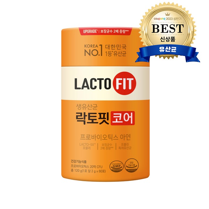 종근당 락토핏 생유산균 코어 1통2개월분 생 유산균, 120g, 1개 종근당 락토핏 생유산균 코어 1통2개월분 생 유산균, 120g, 1개