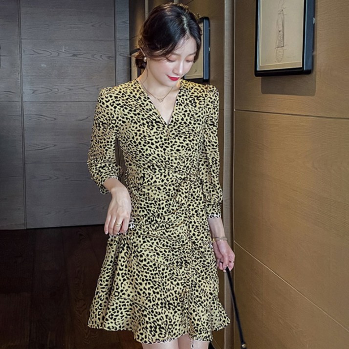 포플러앤씨 레블 레오파드 원피스