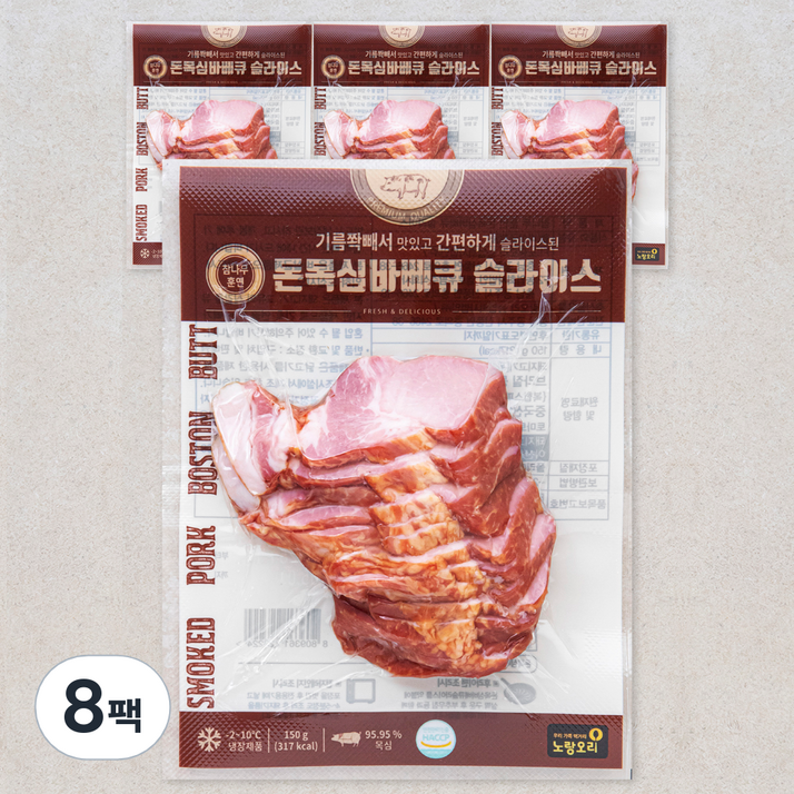 [로켓프레시] 노랑오리 참나무 훈연 돈목심바베큐 슬라이스