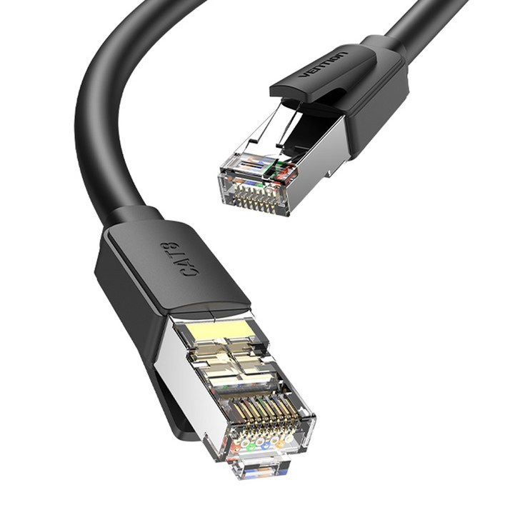 벤션 CAT8 SFTP 랜선 초고속 인터넷 랜케이블, 블랙, 1개, 15m 벤션 CAT8 SFTP 랜선 초고속 인터넷 랜케이블, 블랙, 1개, 15m