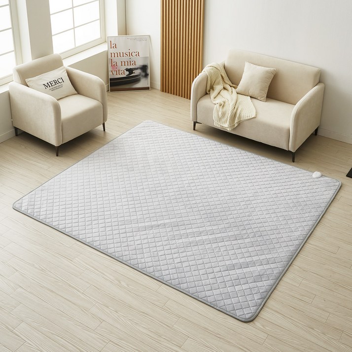 눕자 카본 소프트 극세사 탄소 전기매트, 그레이, 슈퍼킹230 x 200 cm