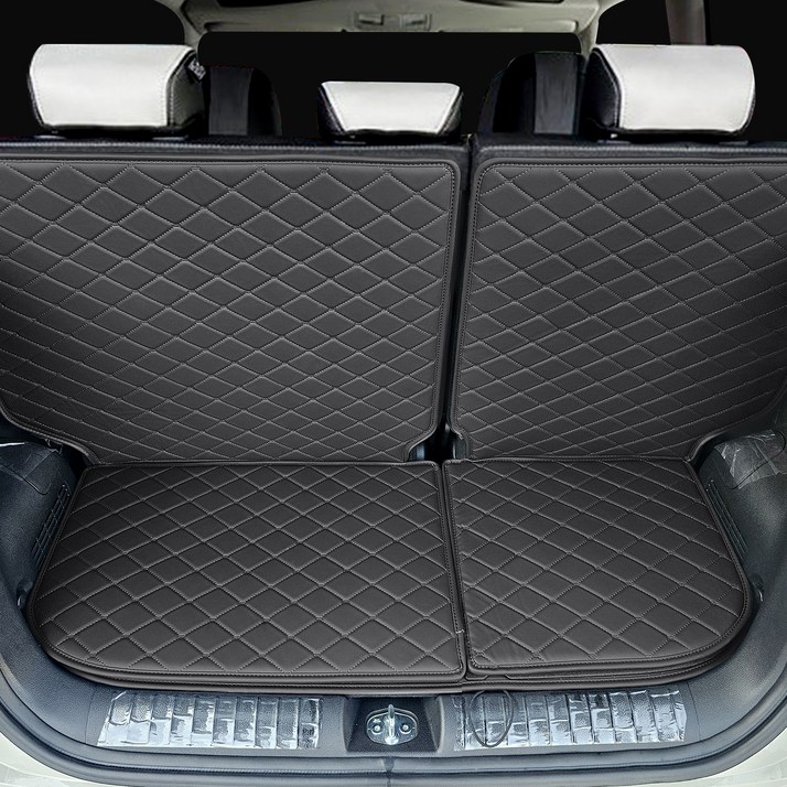 비비키 프리미엄 트렁크매트 세트, 기아 더뉴 레이 2022년형~, 블랙