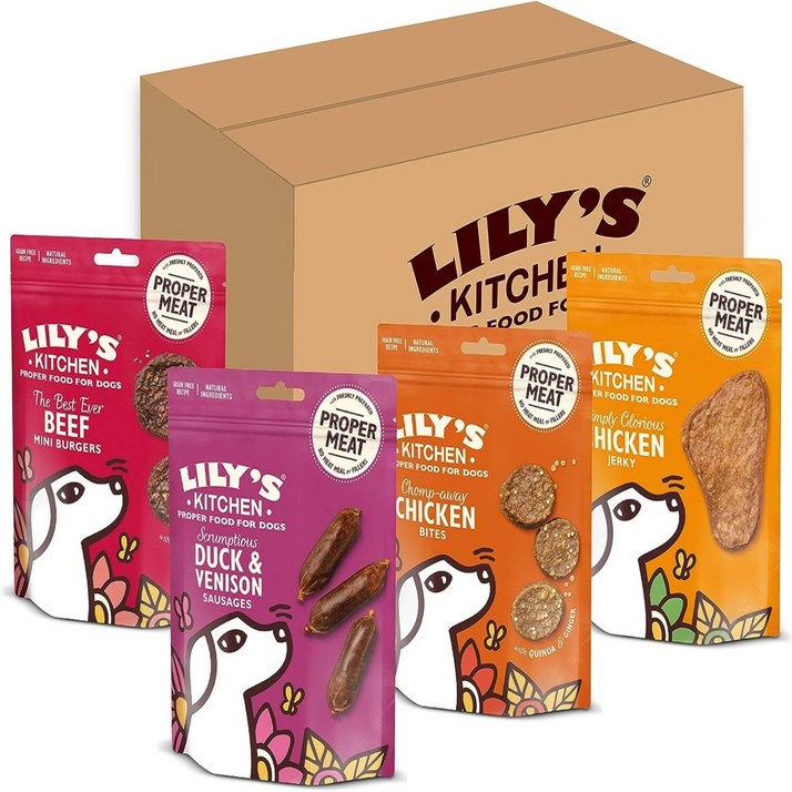 영국정품 70g 8봉지 릴리스 키친 내추럴 도그 트리츠 멀티팩 반려견 천연재료 간식  lilys kitchen
