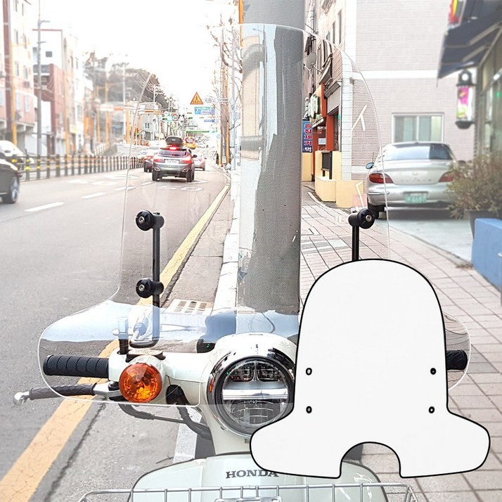 순흥 혼다 슈퍼커브110 2021년-2025년 튜닝 NBC 클리어 윈드스크린, 1개