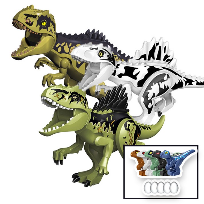 빅사이즈 공룡 기가노토사우르스 3종 호환블록 브릭미니피규어 수집/장식/전시용 키덜트아이템, 1개, GIGA04. BIG 기가노토사우르스 3종 세트(로켓)
