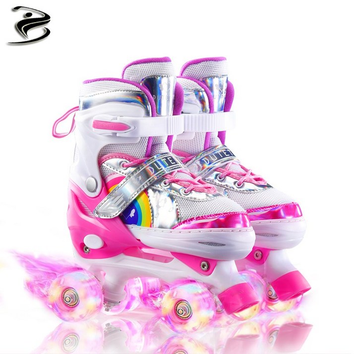 롤러스케이트롤러장 조정 플래시 인라인스케이트롤러스케이트 남녀 통용