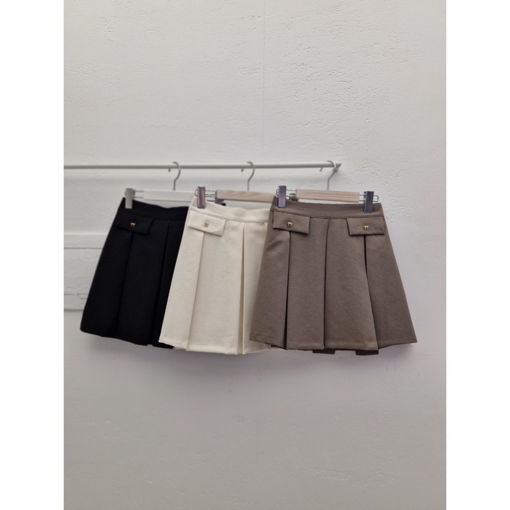 가을치마 리본 플리츠 크레이프 미니스커트 3color 프레피룩 스쿨룩 발레코어룩