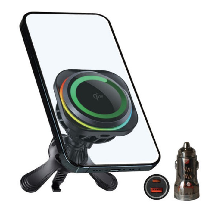 차량용 무선충전기 Qi2 고속충전  네오디움 자석 충전거치대