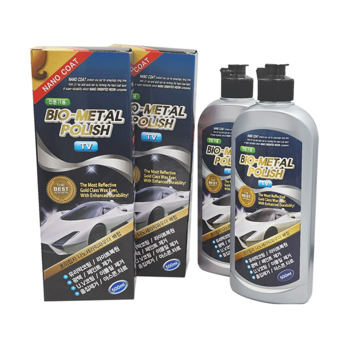 자동차 광택제 기스제거 바이오 메탈 폴리쉬, 500ml, 2개