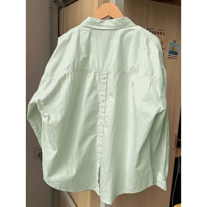 NEW 여성 카라넥 베이직 남방 루즈핏 무지 셔츠