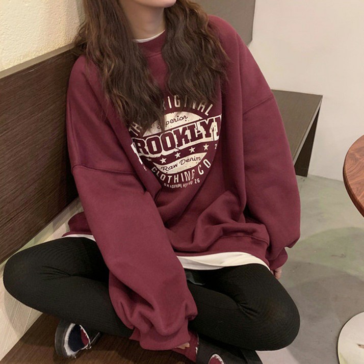 애띠앙 간절기 여성 맨투맨 6종 오버핏 티셔츠