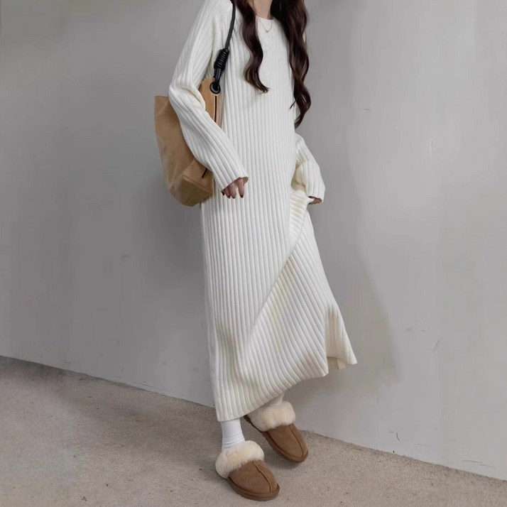 버니앤제인 예쁜 베이직 원피스 고탄력 니트 롱원피스 날씬한 임산부 임부복 신혼부부 젊은엄마