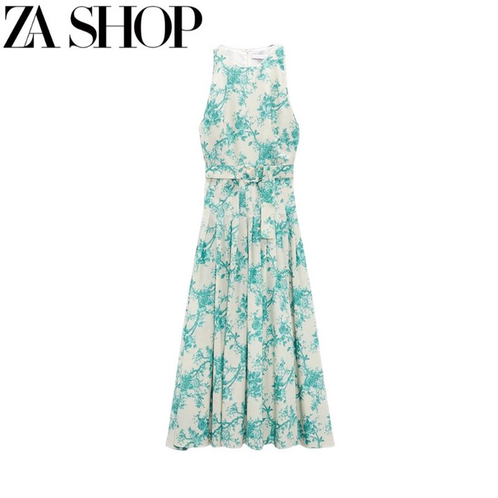 자라 원피스 민소매 벨트 주름 플라워 프린트 롱원피스 ZARA 자라 원피스 민소매 벨트 주름 플라워 프린트 롱원피스 ZARA