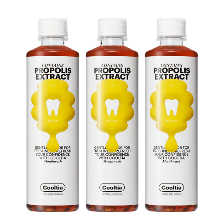 공식 쿨티아 프로폴리스 가글, 500ml, 3개
