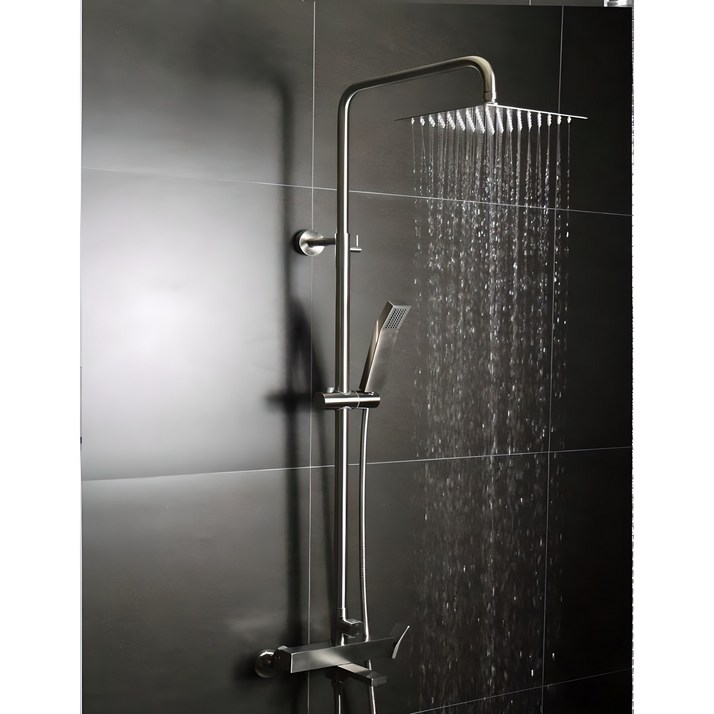 로딘 무광 샤워기 수전 레인샤워 해바라기 샤워 욕실 스텐 SUS304 욕조 샤워기교체 IN232, 실버, 1개