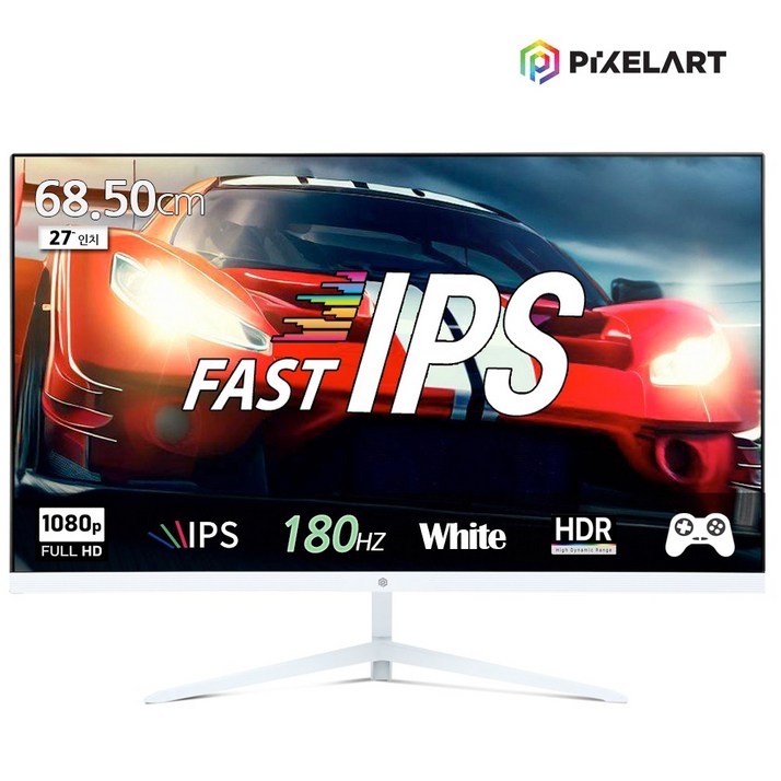 픽셀아트 PIXELART PA2718W 화이트 180Hz FHD Fast IPS 27형 모니터 일반