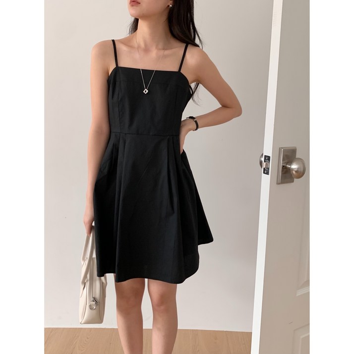 [S~2XL]여성 하객룩 민소매 나시 미니 원피스 데이트룩 민소매원피스 뷔스티에 끈나시 원피스