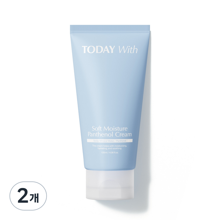 투데이위드 소프트 모이스쳐 판테놀 10% 속보습 수분크림, 2개, 120ml