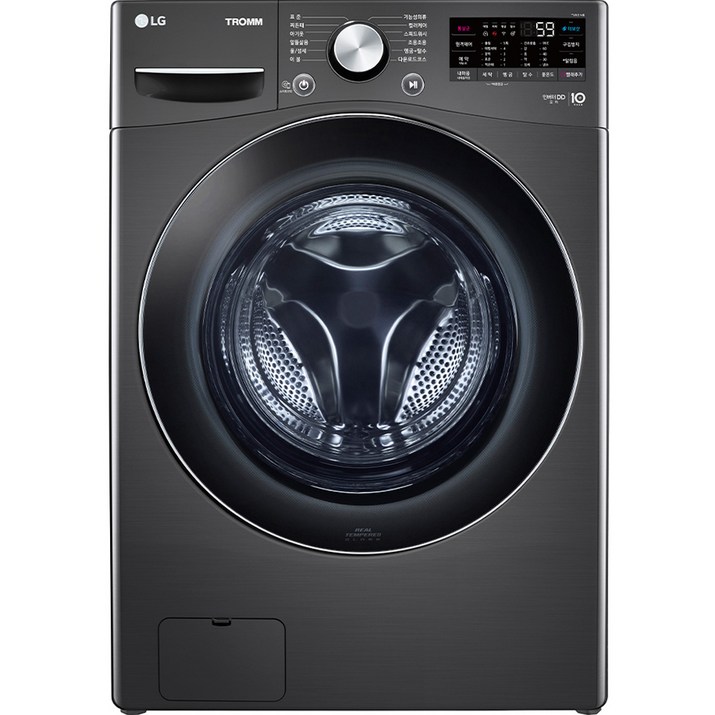 드럼세탁기건조 LG전자 트롬 세탁기 F15KQAP 15kg 방문설치, F15KQAP, 블랙 스테인리스