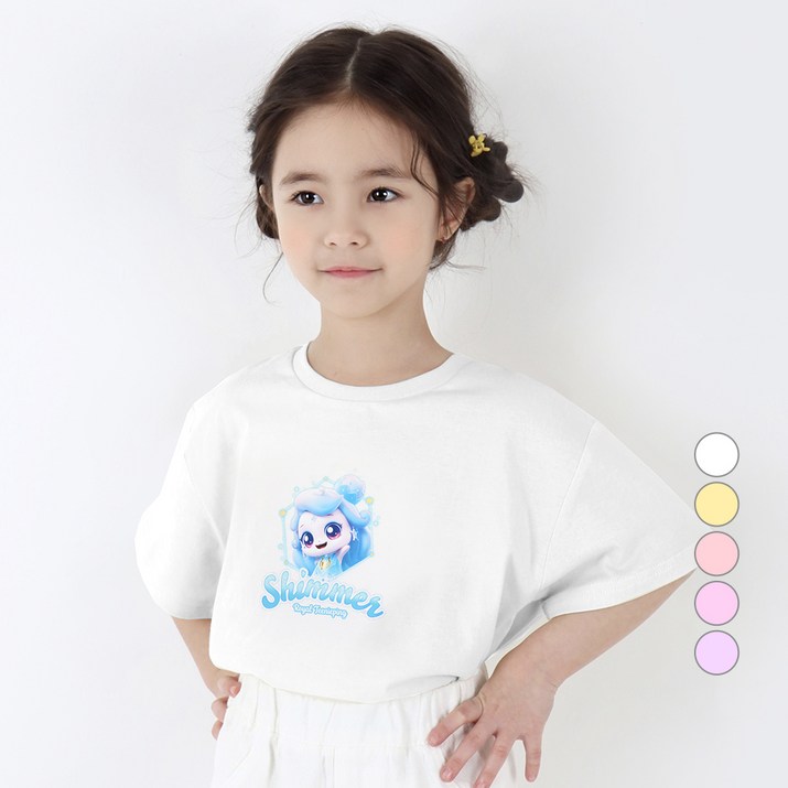 프리미에팜 여아용 캐치 티니핑 심플 반팔 티셔츠 프리미에팜 여아용 캐치 티니핑 심플 반팔 티셔츠