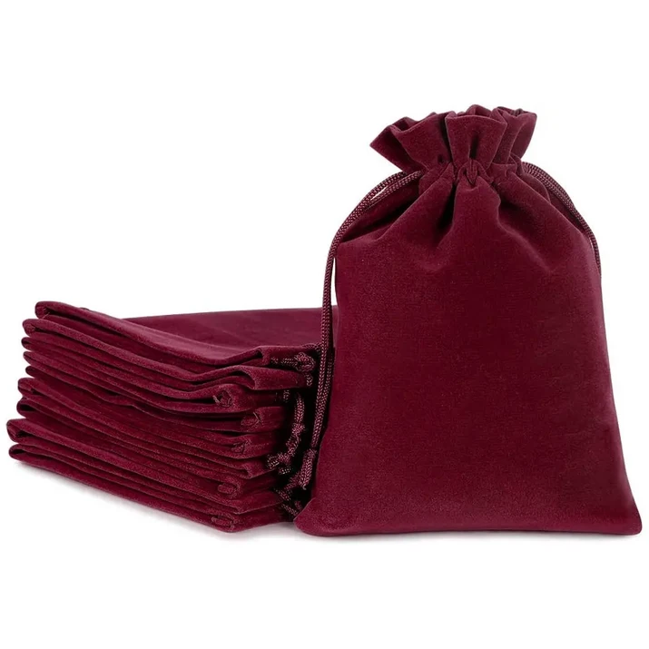혼합 드로스트링 벨벳 가방 천 쥬얼리 파우치 캔디 선물 크리스마스 결혼식 축하 보관 10 개