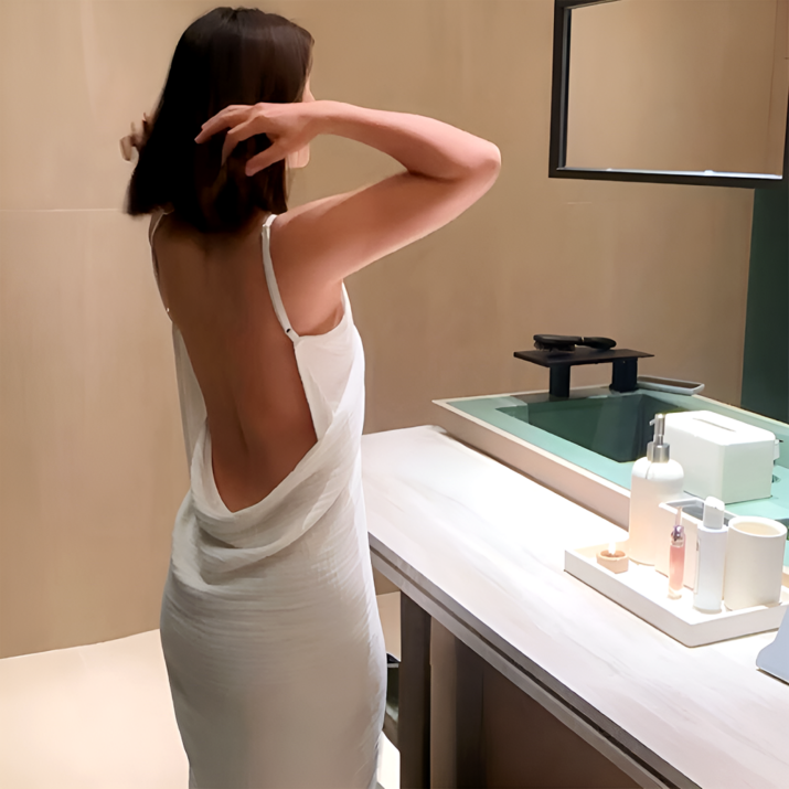  2겹 순면 거즈 샤워가운  골프 스파 호텔 목욕가운 랩가운 찜질방 온천 수영장용 홈웨어 실내가운 부드러운 코튼 여성용