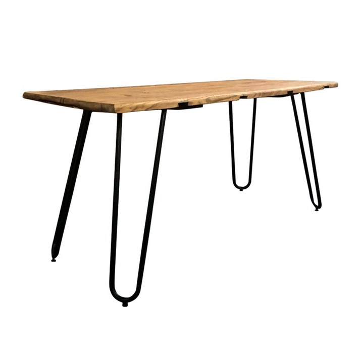 고재 테이블 원목 티크 다이닝 느릅 오래된 나무 빈티지 철재 다리 식탁, 길이 120 폭 45 높이 73 6820905559